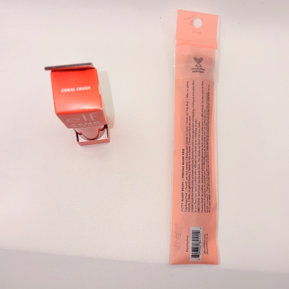 e.l.f. Camo Liquid Blush Coral Crush & Putty Blush Brush Set NEW - Picture 3 of 3